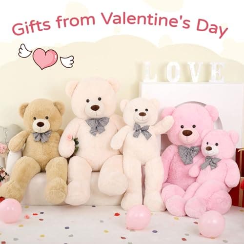 MaoGoLan Giant Big Teddy Bear 4 Feet 47 inch Life Size Tan Plush Bear Brown Stuffed Animal for Children Boyfriend - Image 8