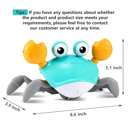 control future Crawling Crab Baby Toy - Infant Tummy Time Toys 3 4 5 6 7 8 9 10 11 12 Babies Boy 3-6 6-12 Learning Crawl 9-12 12-18 Walking Toddler 36 Months Old Music Development 1st Birthday Gifts - Image 7