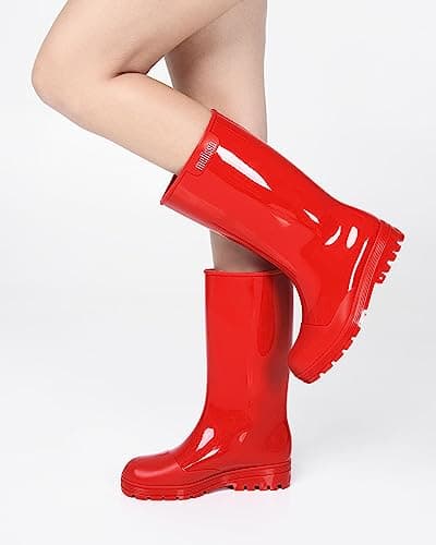 Melissa Welly Women's Rain Boot, Red, 9 - Image 7