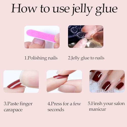 WAFOLOZE Nails Press ons,White Ombre Short Square Press on Nails Fake Nails Glossy Acrylic Artificial Nails Stick on Nails for Women 24Pcs - Image 8