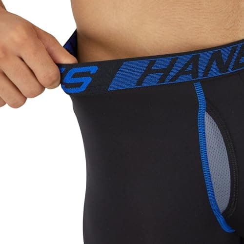Hanes Men's X-Temp Total Support Pouch Boxer Brief, Anti-Chafing, Moisture-Wicking Underwear, Multi-Pack, Black, X-Large - Image 4