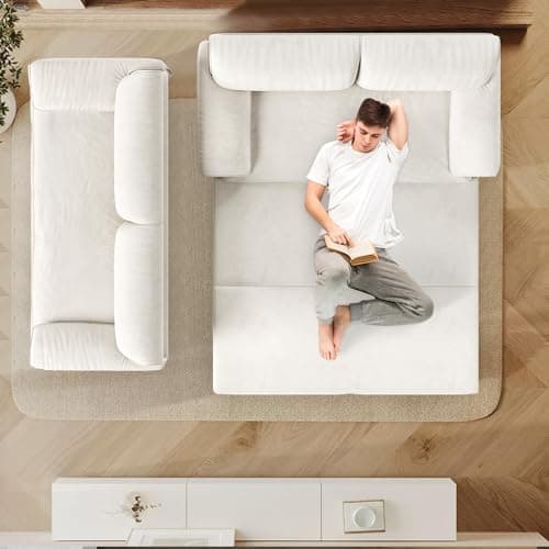 Lyngins 66" Queen Sleeper Sofa,Velvet Convertible Sofa Bed Queen, 3-in-1 Pull Out Couch Bed, Sleeper Loveseat for Small Spaces, Living Room, Office, Apartment - Image 5