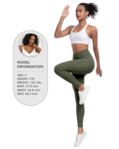 LZYVOO Leggings with Pockets for Women, 6 Packs Soft High Waisted Tummy Control Workout Yoga Pants(BlackGrayNavyWineGreenBrown-XL) - Image 6