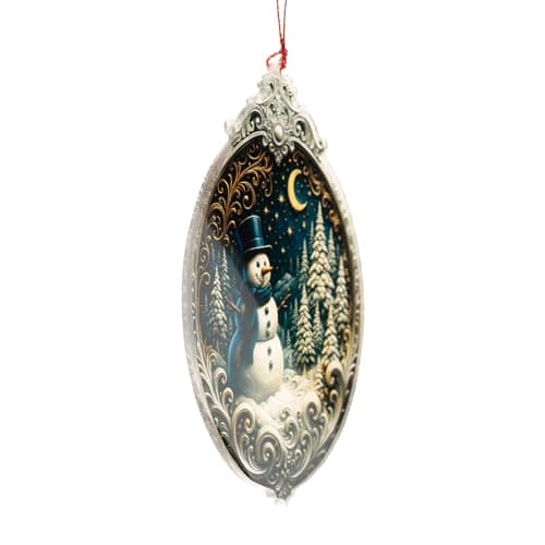 Christmas Ornament 2025 - Snowman Ornament, Snowman Ornaments for Christmas Tree, Christmas Tree Ornaments, Acrylic Christmas Ornaments, Suncatcher Effect Stained Glass Window Hanging, car Hanging - Image 4
