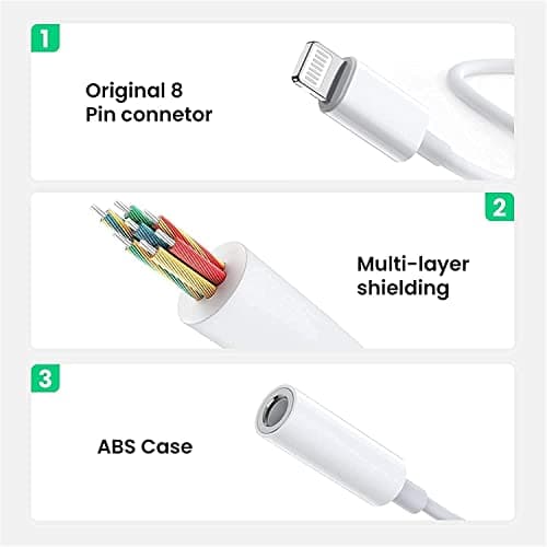 Seulliya [Apple MFi Certified 2 Pack Lightning to 3.5 mm Headphone Jack Adapter, iPhone Aux Adapter Converter Dongle Audio Cable Compatible with iPhone 14 13 12 11 X XS 8 7 - Image 3
