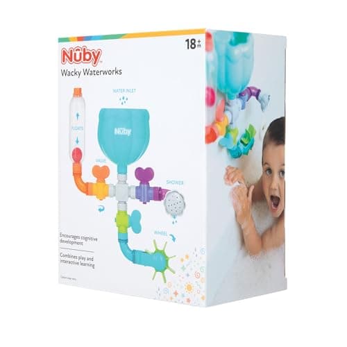 Nuby Wacky Waterworks Pipes Bath Toy - Baby Bathtub Toy with Interactive Features for Cognitive Development - Image 8