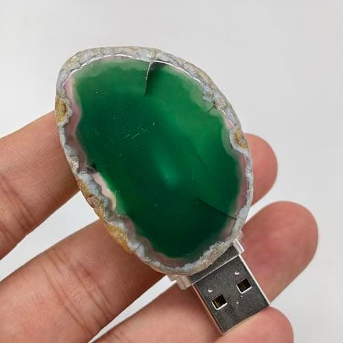 Agate Crystal USB Night Light - Unique Home Decor Hallway Lamp with Crystal Design - Perfect Nightlight for Toilet, Kitchen, and Bedroom (purple agate) - Image 8