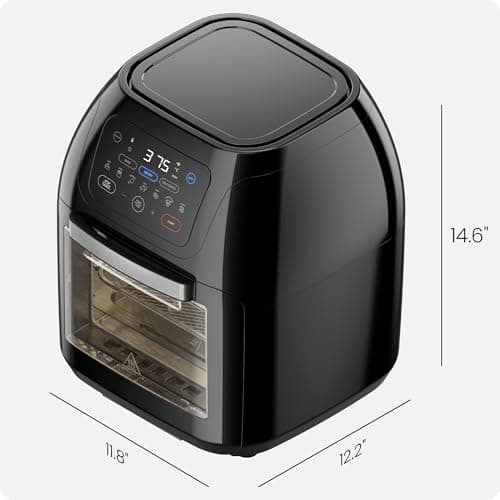 CHEFMAN Multifunctional Digital Air Fryer+ Rotisserie, Dehydrator, Convection Oven, 17 Touch Screen Presets Fry, Roast, Dehydrate, Bake, XL 10L Family Size, Auto Shutoff, Large Easy-View Window, Black - Image 9