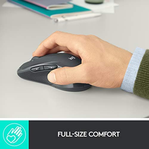 Logitech M510 Wireless Mouse, Mouse for Laptop and PC with USB Unifying Receiver, Programmable Buttons - Graphite - Image 2