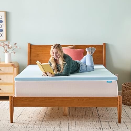 LINENSPA Memory Foam Mattress Topper - 2 Inch Gel Infused Memory Foam - Plush Feel - Cooling and Pressure Relieving - CertiPUR Certified - Dorm Room Essentials - Twin Size - Image 7