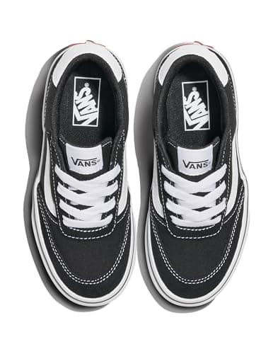 Vans Youth Brooklyn LS Shoe | Kids' Low-Top Sneakers for Boys & Girls, Casual Fashion Footwear, Suede/Canvas Black/White, 13.5 - Image 5