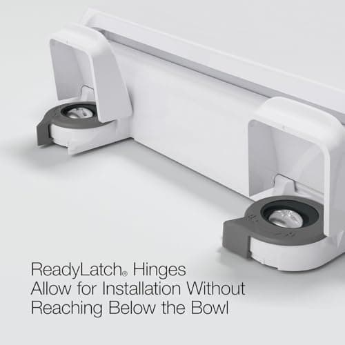 KOHLER 4636-RL-0 Cachet ReadyLatch Elongated Toilet Seat Slow Close, Soft Close Toilet Seat Quiet Lid, Contoured Grip-Tight Bumpers Installation Hardware, Apartment Essentials, White - Image 6