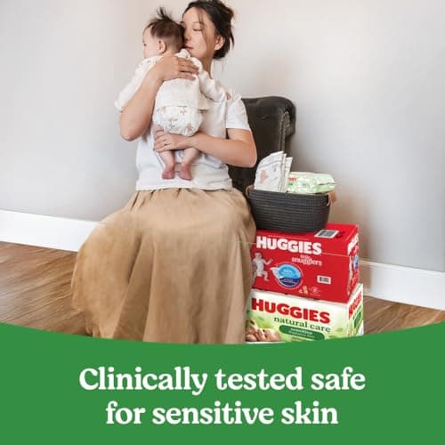 Huggies Natural Care Sensitive Baby Wipes, Unscented, Hypoallergenic, 6 Flip-Top Packs (288 Wipes Total) - Image 9