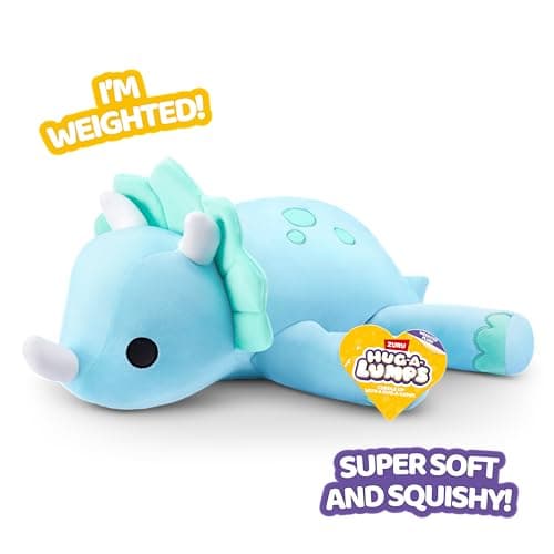 Hug-A-Lumps Dino(Delilah) Weighted Plush 3.3 Lbs, Cuddly, Squishy, Comfort Plush, Anti-Stress by ZURU - Image 4