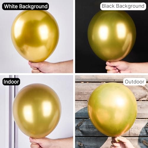 PartyWoo Metallic Gold Balloons, 50 pcs 12 Inch Gold Metallic Balloons, Gold Balloons for Balloon Garland or Balloon Arch as Party Decorations, Birthday Decorations, Baby Shower Decorations, Gold-G101 - Image 2