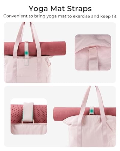BAGSMART Tote Bag for Women with Zipper, Gym tote with Compartments, Work Tote Nurse Dance Yoga Bag for Travel - Image 5