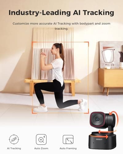 OBSBOT Tiny 2 Lite 4K Webcam for PC, AI Tracking PTZ Streaming Camera with 1/2" Sensor, Gesture Control, 60 FPS, HDR, Microphones, Web Camera for Desktop Computer, Laptop, Meeting, Video Calls, etc. - Image 4