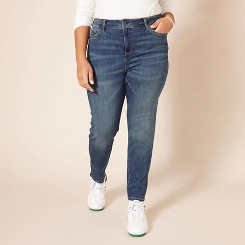 Amazon Essentials Skinny Jeans for Women, High Waist, Stretchy Denim, Medium Wash, 12 - Image 6
