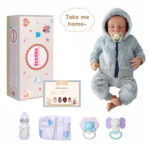 BABESIDE Lifelike Reborn Baby Dolls Silicone Full Body Boys - 17-Inch Real Baby Feeling Realistic-Newborn Baby Doll Full Body Vinyl Real Life Baby Dolls with Toy & Gift Box for Kids - Image 7