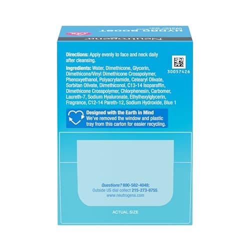 Neutrogena Hydro Boost Water Gel, 24 Hr Hydration for Normal/Oily Skin, Signature Fragrance, Face Moisturizer with Hyaluronic Acid, Skin Care for Juicy, Deeply Hydrated Skin, 1.7 oz - Image 9
