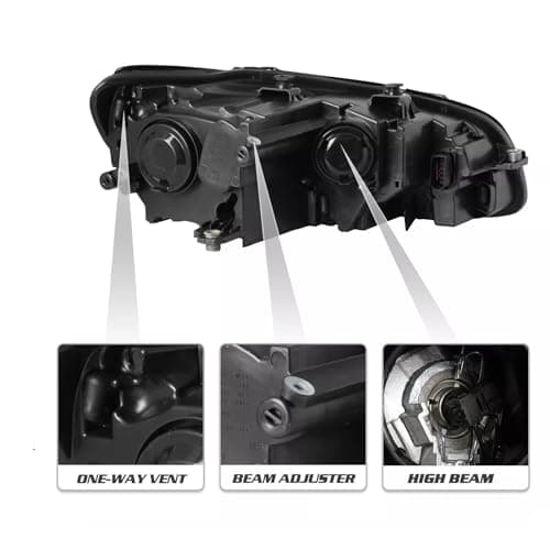 Reinko Headlights Assembly For 2012 2013 2014 2015 Volkswagen Passat Headlights, for 12-15 VW Passat Head Lamps Set Halogen Pair OEM style - Image 6