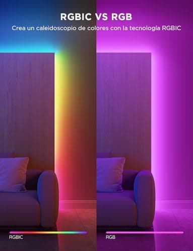 Govee RGBIC LED Strip Lights, Smart LED Lights for Bedroom, Bluetooth LED Lights APP Control, DIY Multiple Colors on One Line, Color Changing LED Strip Lighting Music Sync, Home Decor, 16.4ft - Image 4