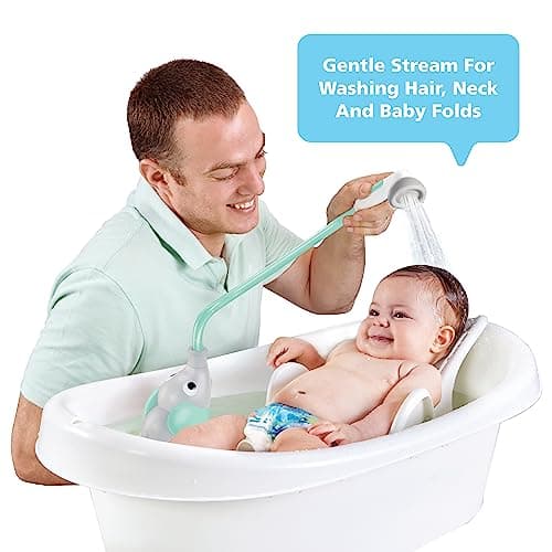 Yookidoo Baby Bath Shower Head - Elephant Water Pump with Trunk Spout Rinser - Control Water Flow from 2 Elephant Trunk Knobs for Maximum Fun in Tub or Sink for Newborn Babies - Image 2