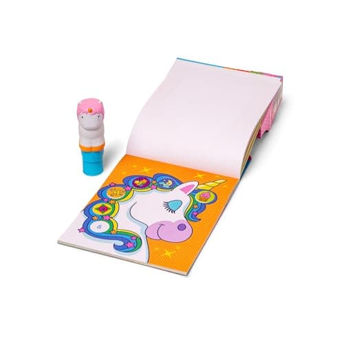 Melissa & Doug Sticker WOW!™ 24-Page Activity Pad and Sticker Stamper, 300 Stickers, Arts and Crafts Fidget Toy Collectible Character – Unicorn - FSC Certified - Image 5