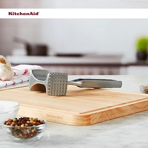 KitchenAid Gourmet Multi Sided Meat Tenderizer for Pounding Meats, Nuts, Shellfish, ect, Hang Hole for Easy Storage, Hand Wash, One Size, Black - Image 5
