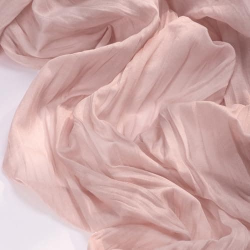 Socomi Pink Cheesecloth Table Runner Summer Boho Rustic Gauze Dusty Pink Farmhouse 120 inch 10FT Cheese Cloth Runner for Wedding Party Baby Shower Birthday Home Decor Holiday Decorations - Image 2