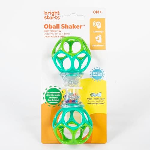 Bright Starts Oball Shaker Rattle Toy, Ages Newborn Plus - Image 5