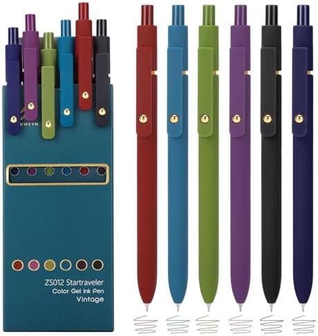 Amazon.com: Ddaowanx Colored Gel Pens,0.5mm Fine Point Smooth Writing Color Ink Pens | Colorful Pens for Journaling and Coloring,Cute School&Office Supplies,Stocking Stuffers for Teens,Gifts for Women(6Pcs) : Office Products - Image 2