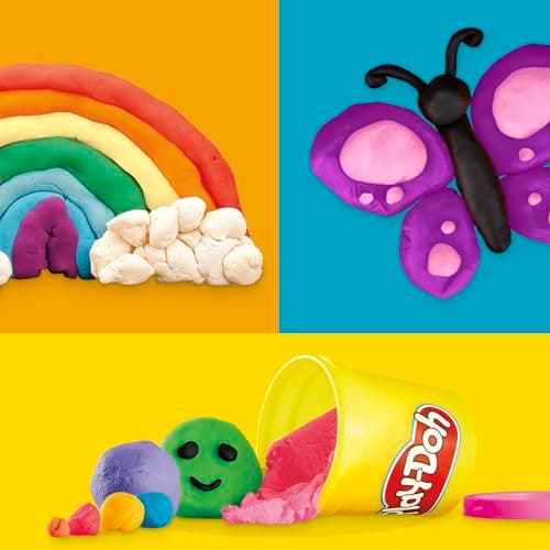 Play Doh Modeling Compound 10-Pack Case of Assorted Colors, Non-Toxic 2 oz. Cans, Halloween Toys & Party Favors, Preschool Toys for Kids, Ages 2+ (Amazon Exclusive) - Image 7
