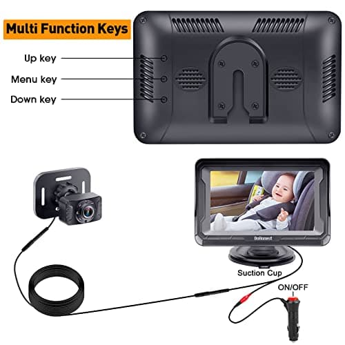 DoHonest Baby Car Camera HD 1080P - Rear-Facing Car Baby Monitor with Night Vision, Adjustable View Angle, Easy Setup, Anti-Glare Display, Safety for Kids & Infants - Image 7