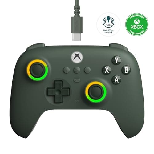 Amazon.com: 8BitDo Ultimate C Wired Controller for Xbox with Hall Effect Joysticks and Triggers, RGB Lighting Fire Ring, Compatible with Xbox Series X|S, Xbox One, Windows 10/11- Officially Licensed (Dark Green) : Everything Else - Image 7