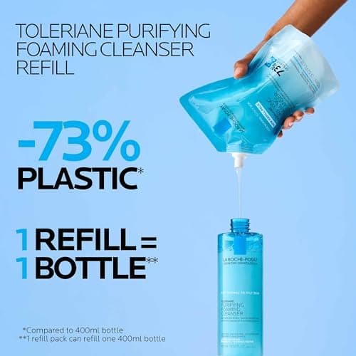 La Roche-Posay Toleriane Purifying Foaming Facial Cleanser, Niacinamide + Ceramides + Prebiotic Thermal Water, Oil Free Face Wash For Oily Skin, Pore Cleanser Safe For Sensitive Skin, Soap Free - Image 2