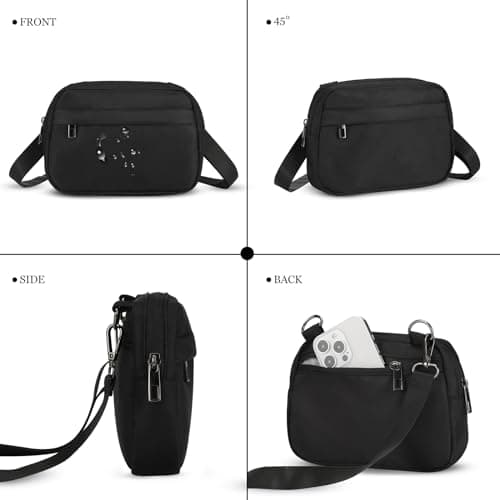 MAXTOP Small Crossbody Bags for Women Men Cellphone Belt Bag Purse Fanny Pack with Adjustable Strap Black Sling Bag for Traveling Casual Festival Gifts - Image 4