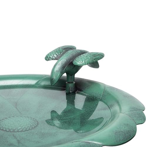 Alpine Corporation TEC114 31" Tall Outdoor Antique Flower Birdbath with Bird Decoration Yard Statue, Durable Polypropylene Construction for Patio, Deck, or Yard - Image 9