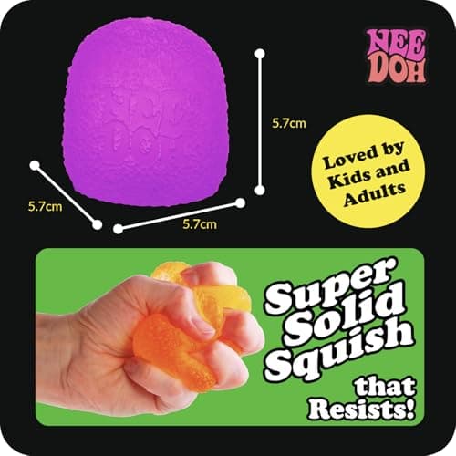 Schylling NeeDoh Gumdrop - Textured Sensory Toy with Super Solid Squish - 2.5" Tall - Colors May Vary (Pack of 1) - Image 8