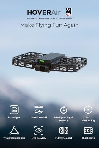 HOVERAir X1 Compact Self-Flying Camera with HDR Video, Palm Launch, Intelligent Flight, Follow-Me, Foldable Design Black (Combo) - Image 2