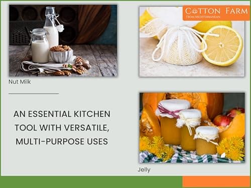 Cotton Farm Grade 100 XL Cheese Cloths - Straining & More; 36x36 Inch; 100% Unbleached Cotton Cheesecloth; Reusable with Hemmed 2 Edges; Ultra-Dense (the finest) Butter Muslin - Image 6
