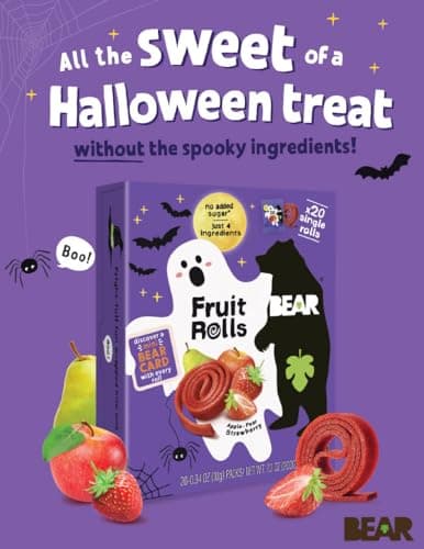BEAR Halloween Strawberry Fruit Rolls, 7.05 OZ - Image 2