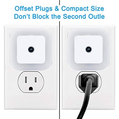 Uigos LED Night Light Lamp with Smart Sensor Dusk to Dawn Sensor, Daylight White, 0.5W Plug-in, 6-Pack - Image 3