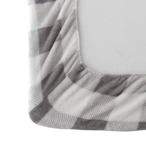 Elegant Comfort Luxuriously Soft 4-Piece Velvet Plush Flannel Sheet Set - Premium Quality - Cozy Warm, Anti-Static, Non Pilling Fuzzy Velvet Flannel Fleece Deep Pocket Sheet Set - Full, Buffalo Gray - Image 4