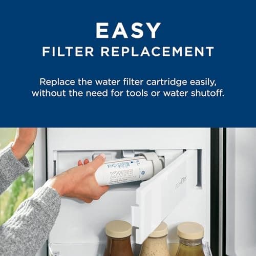 GE XWFE Refrigerator Water Filter, Genuine Replacement Filter, Certified to Reduce Lead, Sulfur, and 50+ Other Impurities, Replace Every 6 Months for Best Results, Pack of 1 - Image 3