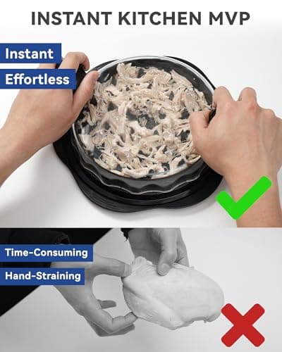 Chicken Shredder Tool Twist for Kitchen, Manual Chicken Breast Grinder Machine for Ground Food, Meat & Vegetables (Elegant Black) - Image 3