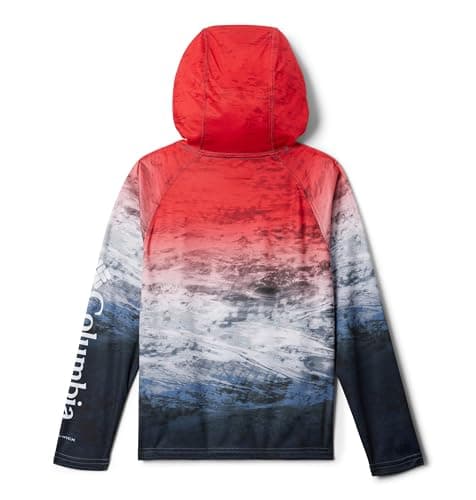 Columbia Youth Boys Super Terminal Tackle Hoodie, Red Spark Deepsea Fade, X-Large - Image 2