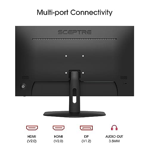 Sceptre New 27-inch Gaming Monitor 100Hz 1ms DisplayPort HDMI x2 100% sRGB AMD FreeSync Build-in Speakers, Eye Care Frameless Machine Black 2024 (E275W-FW100T) - Image 4