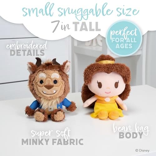 KIDS PREFERRED Disney Baby Cuteeze Beauty and The Beast Belle and Beast Stuffed Animal Plush Toys 2 Piece Set for Baby and Toddler Boys and Girls - 6 Inches - Image 3