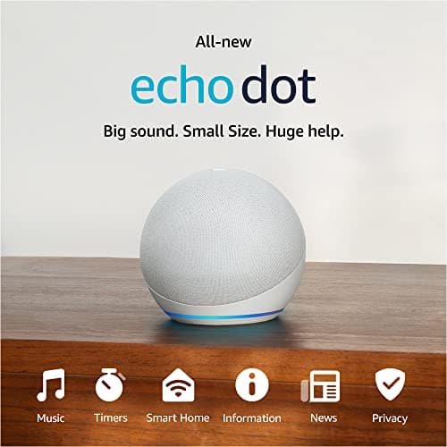 Amazon Echo Dot (newest model), Vibrant sounding Alexa speaker, Great for bedrooms, dining rooms and offices, Glacier White - Image 10